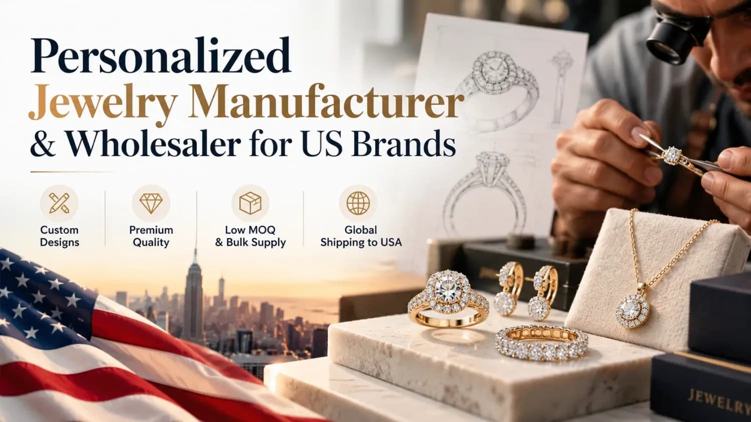 Personalized Jewelry Manufacturer & Wholesaler for US Brands