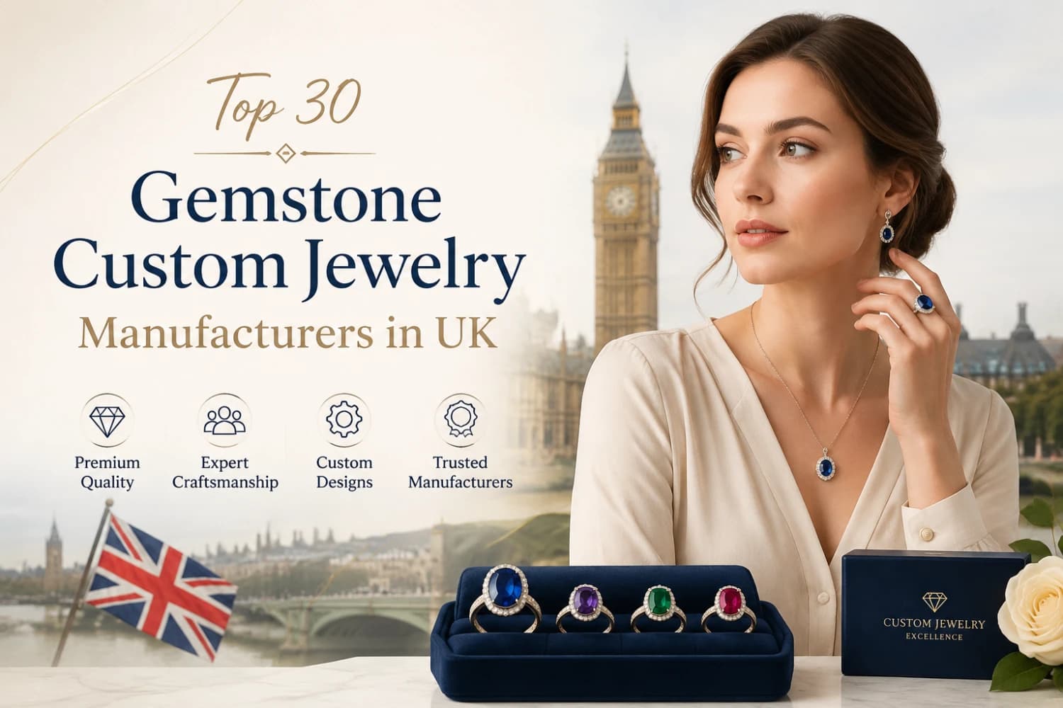 Top 30 Gemstone Custom Jewelry Manufacturers in UK