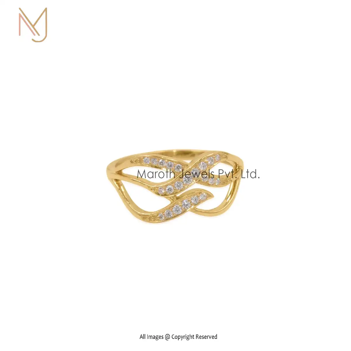 14K Yellow Gold Engagement Band Ring Manufacturer