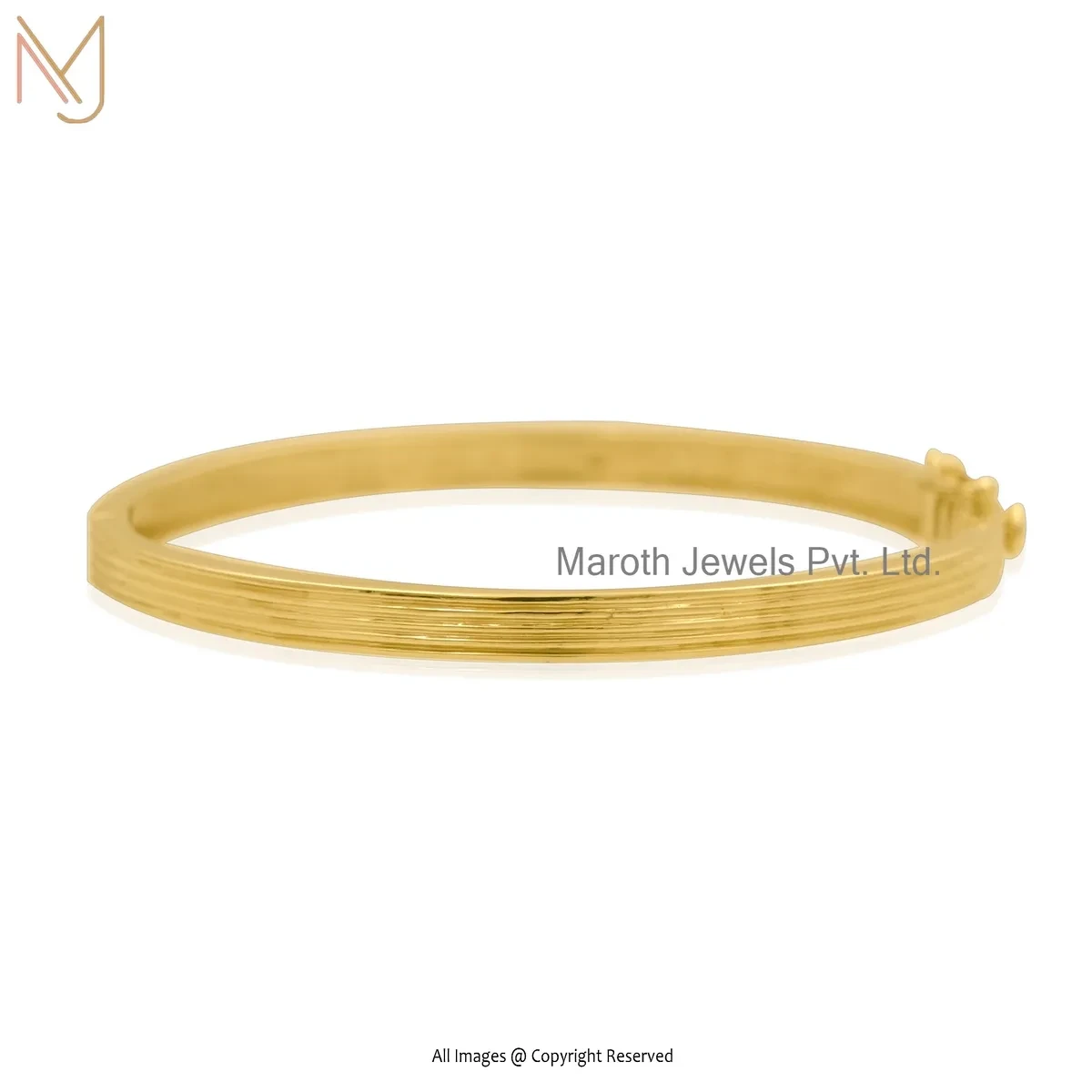 14K Yellow Gold Hinged Bangle Jewelry Supplier