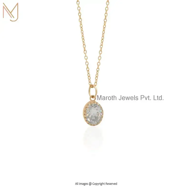925 Silver Natural Silver Plated Aquamarine Gemstone Clara Pendant Custom Jewelry