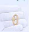 14K Solid Yellow Gold Twisted Wire Carabiner Lock Wholesale