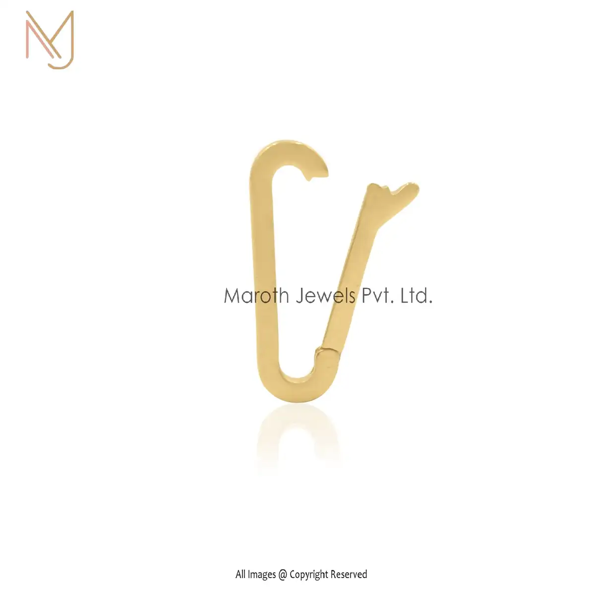 925 Silver Yellow Gold Enhancer Charm Holder Jewelry Manufacturer