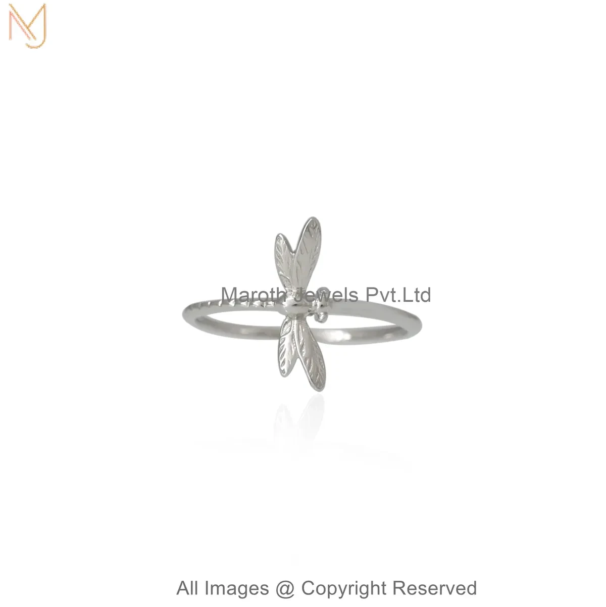 14K Yellow Gold Dragonfly Ring Jewelry Supplier