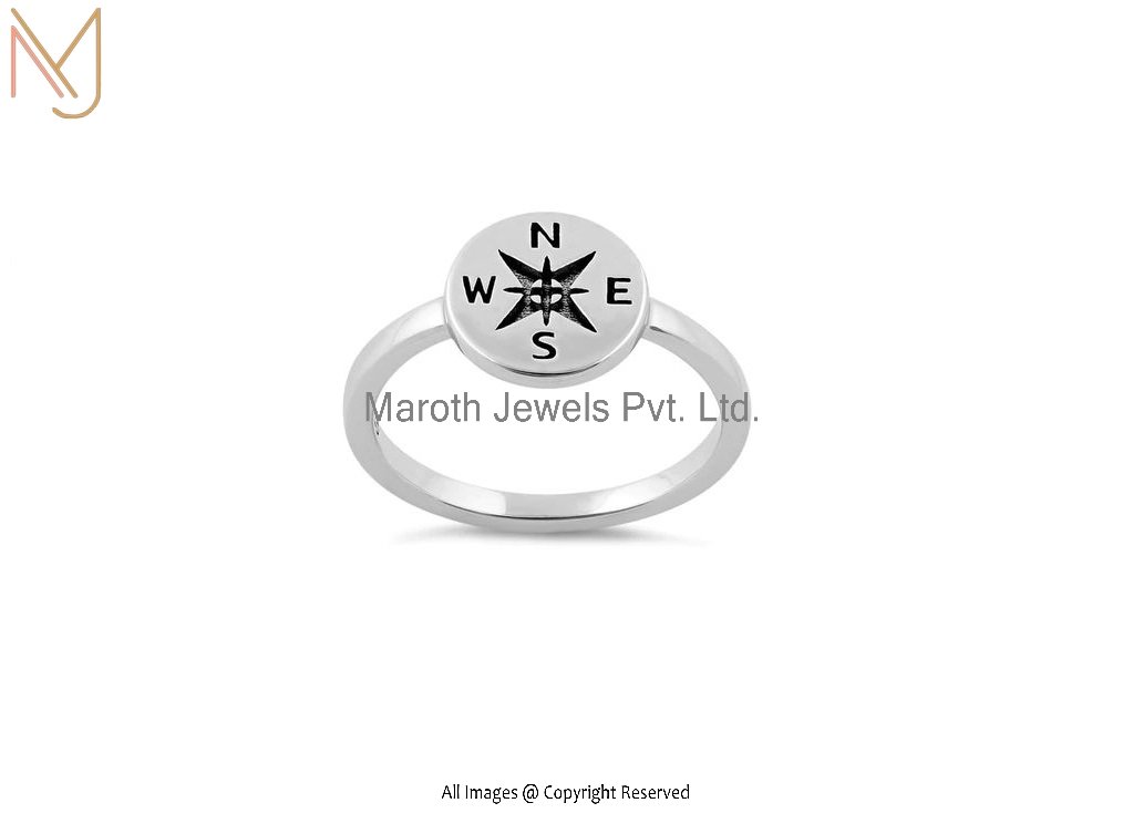 Sterling Silver privated label Compass Ring