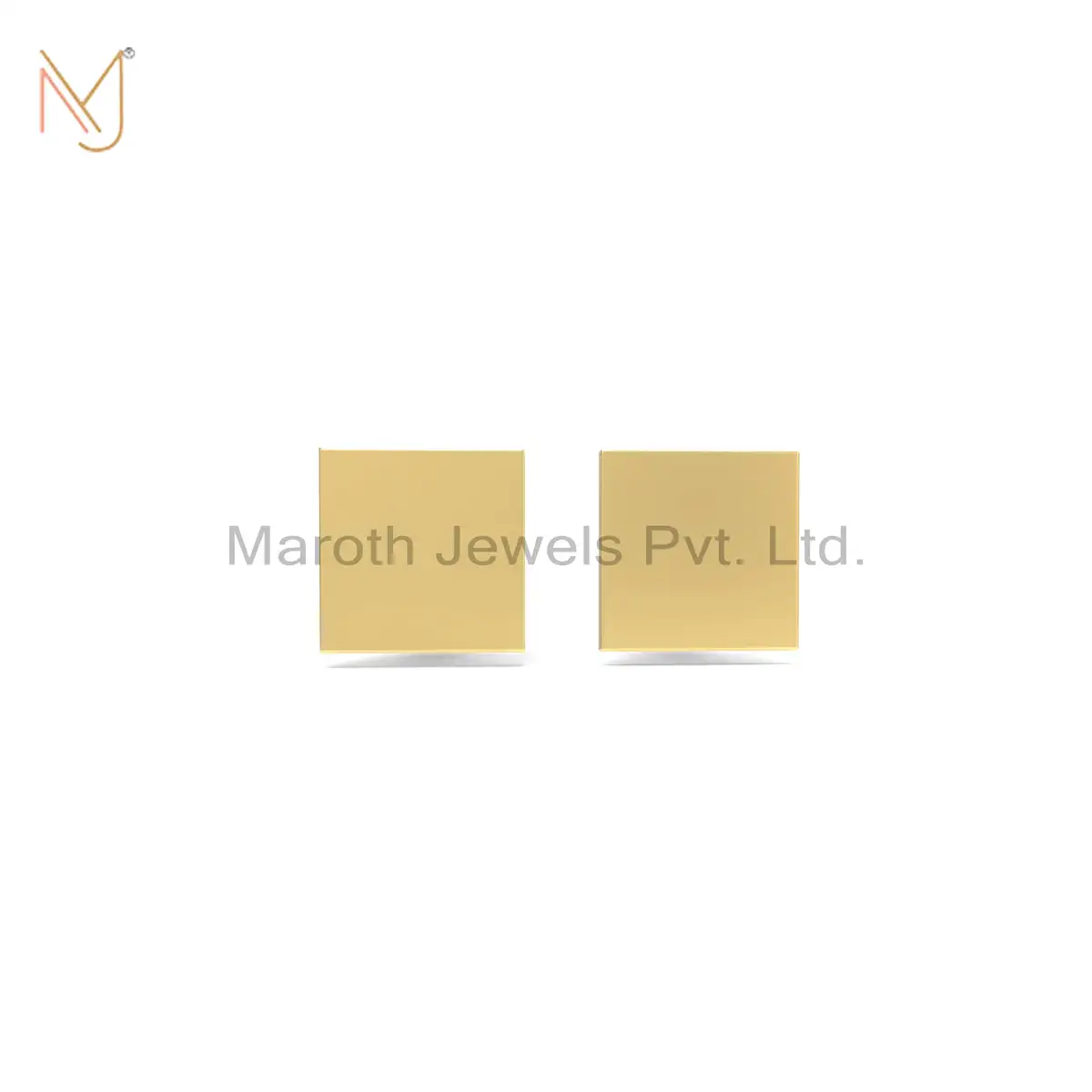 925 Silver Yellow Gold Plated Stud Earring Jewelry Manufacturer