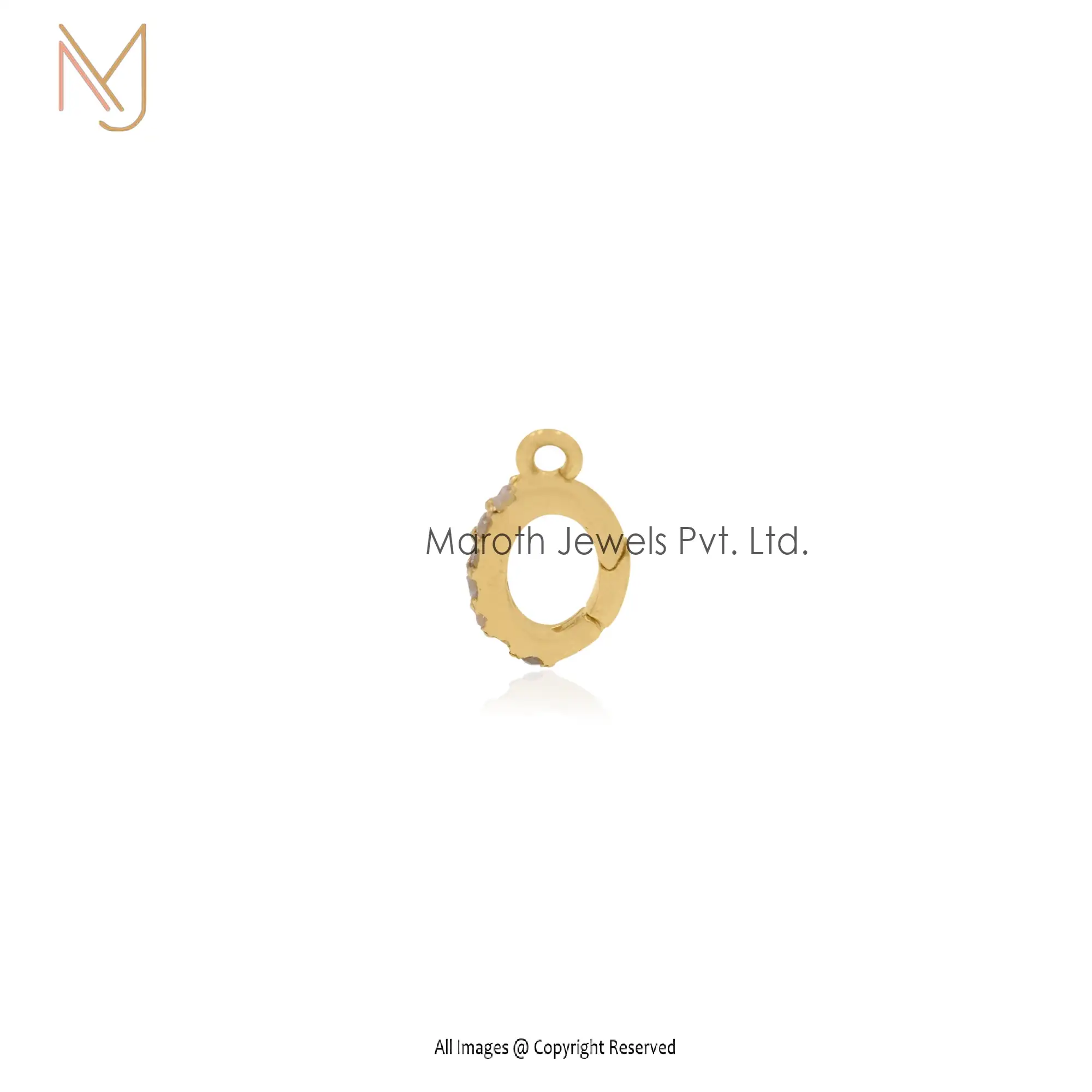 14k Yellow Gold Plated Diamond Charm Pendants Manufacturer