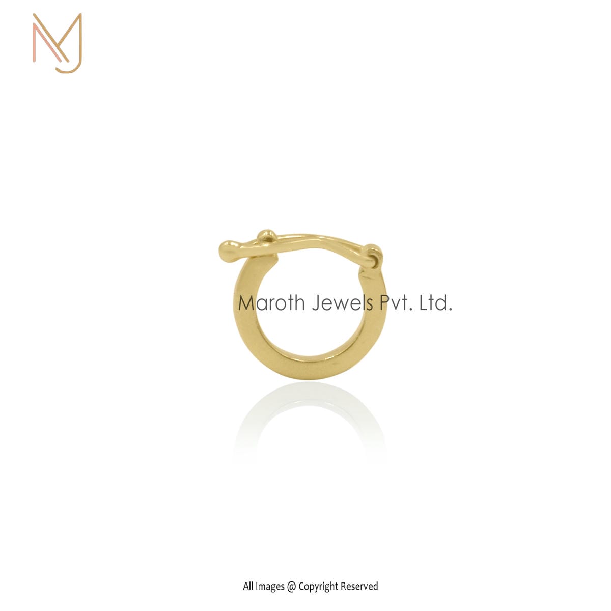 Wholesale 14k Yellow Gold Charm Holder Findings Jewelry