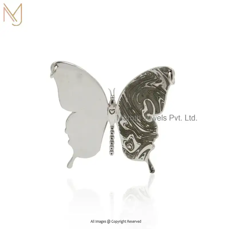925 Sterling Silver Natural Silver Plated Rhodium Butterflly Pendant Manufacturer