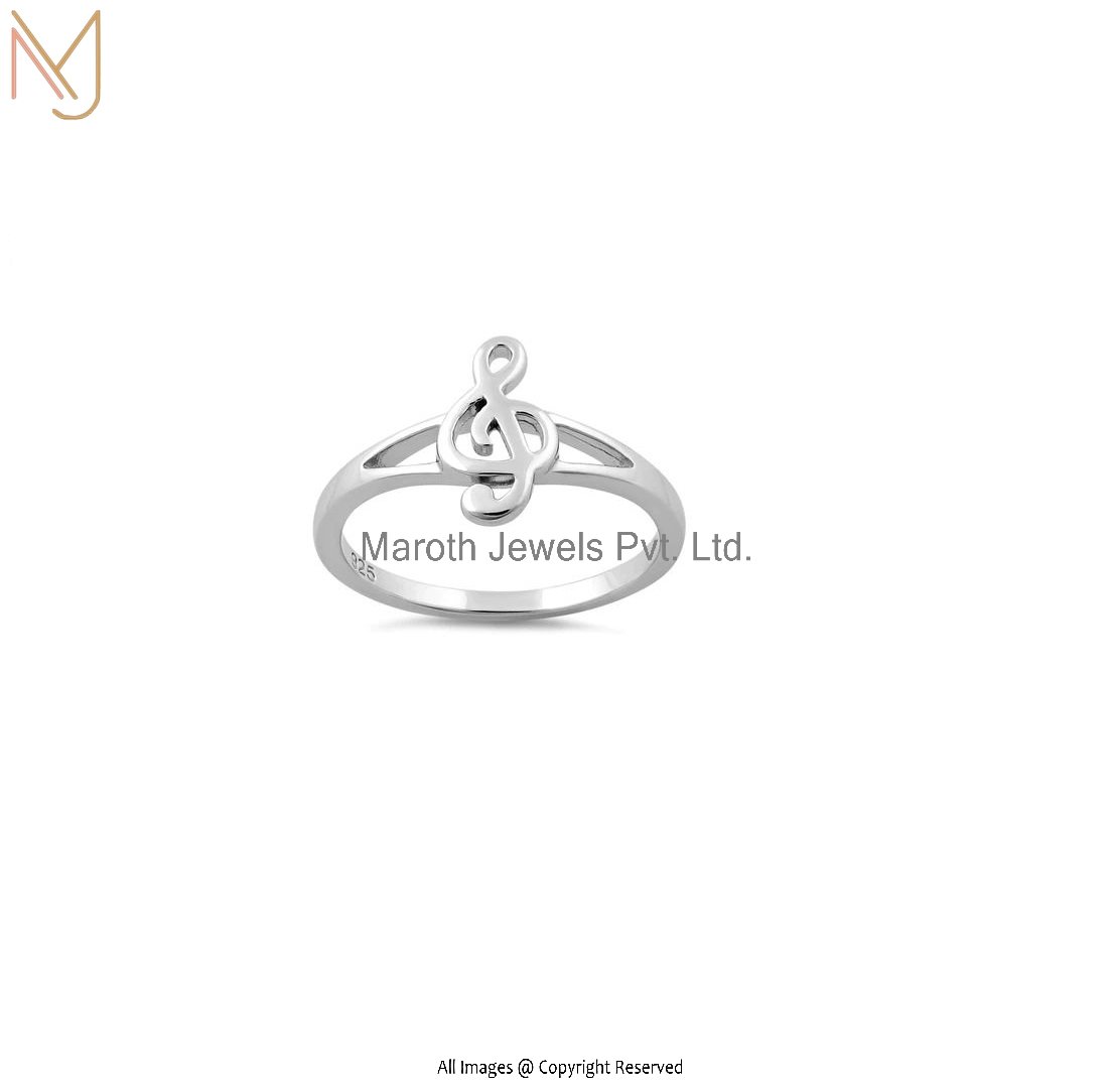 Sterling Silver Musical Note Ring Manufacturer