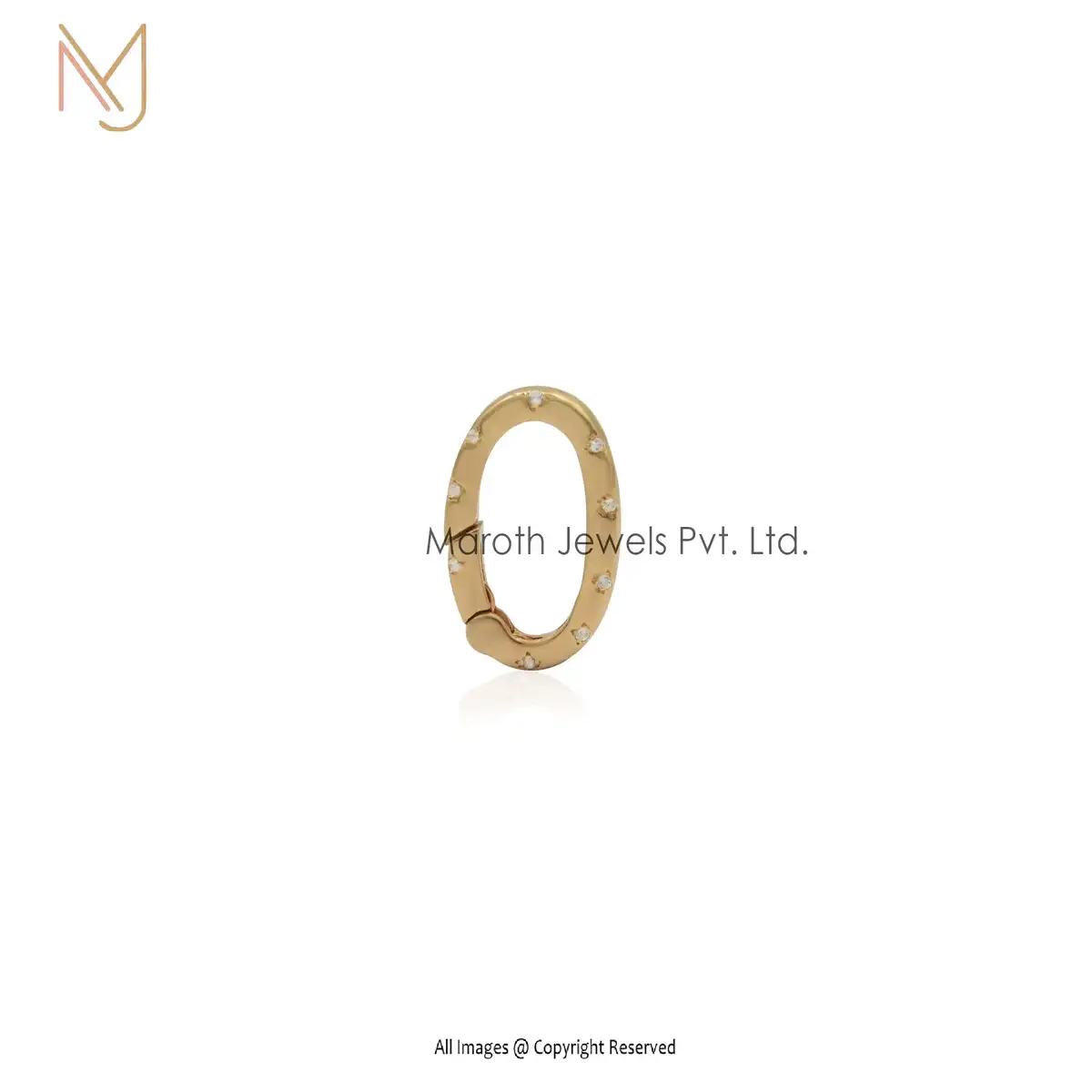 925 Silver Yellow Gold Plated Enhancer Charm Holder Manufacturer