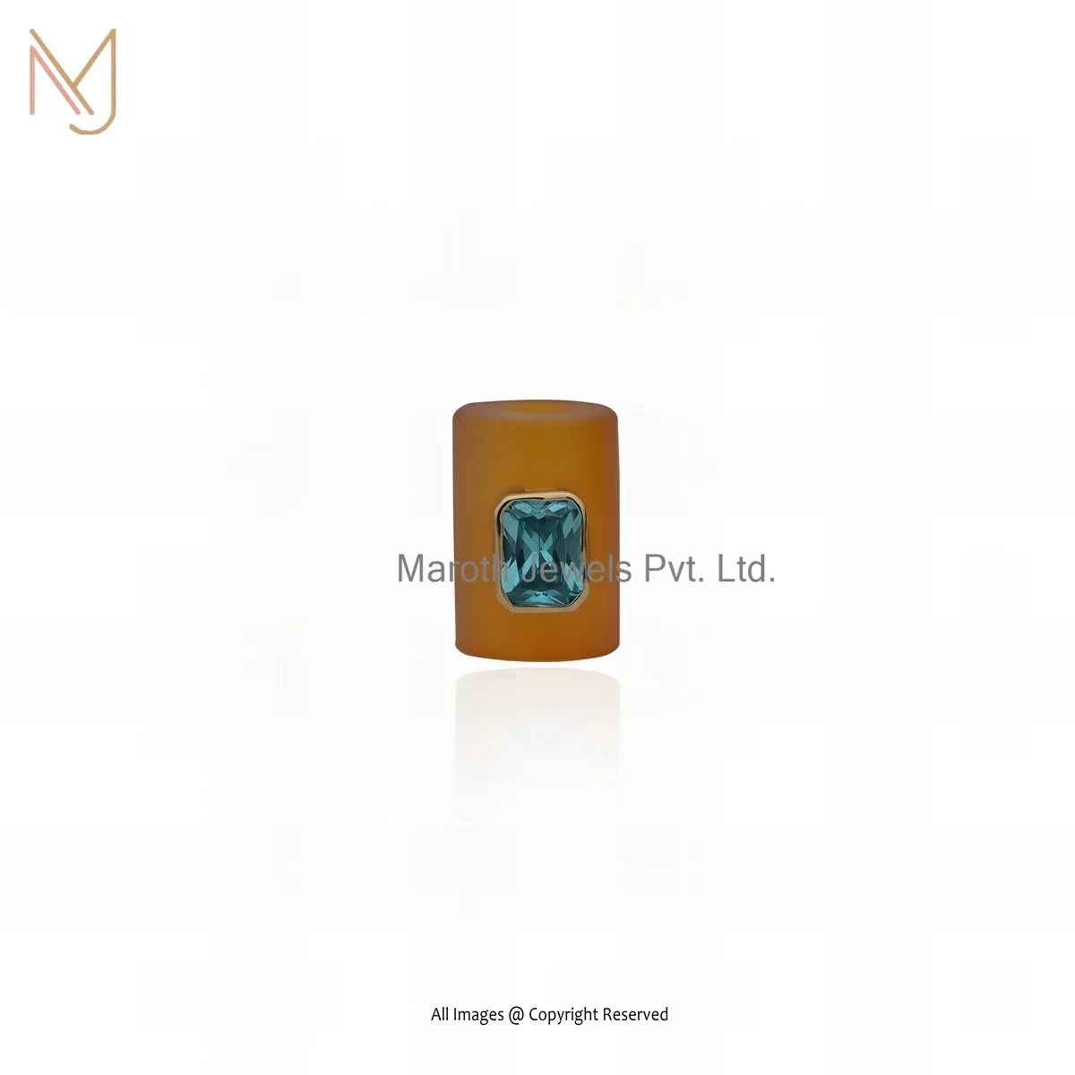 Wholesale 925 Silver Yellow Gold Plated Carnelian And Aquanarine Beads Pendant