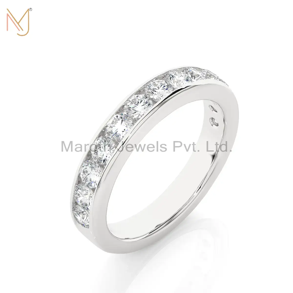14K Yellow Gold Moissanite Diamond Round Ring Manufacturer