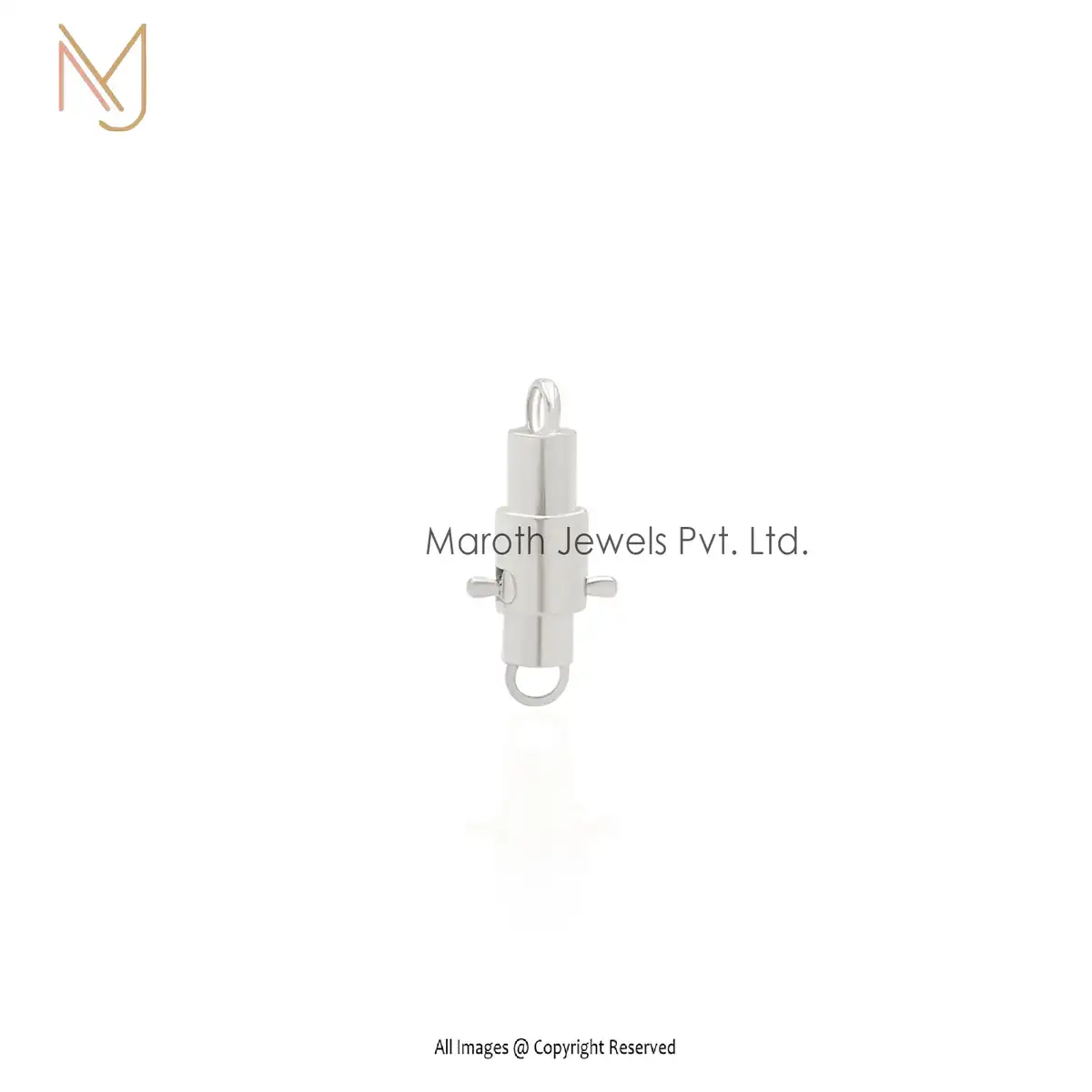 925 Silver White Gold Plated Magnetic Lock Jewelry Wholesale