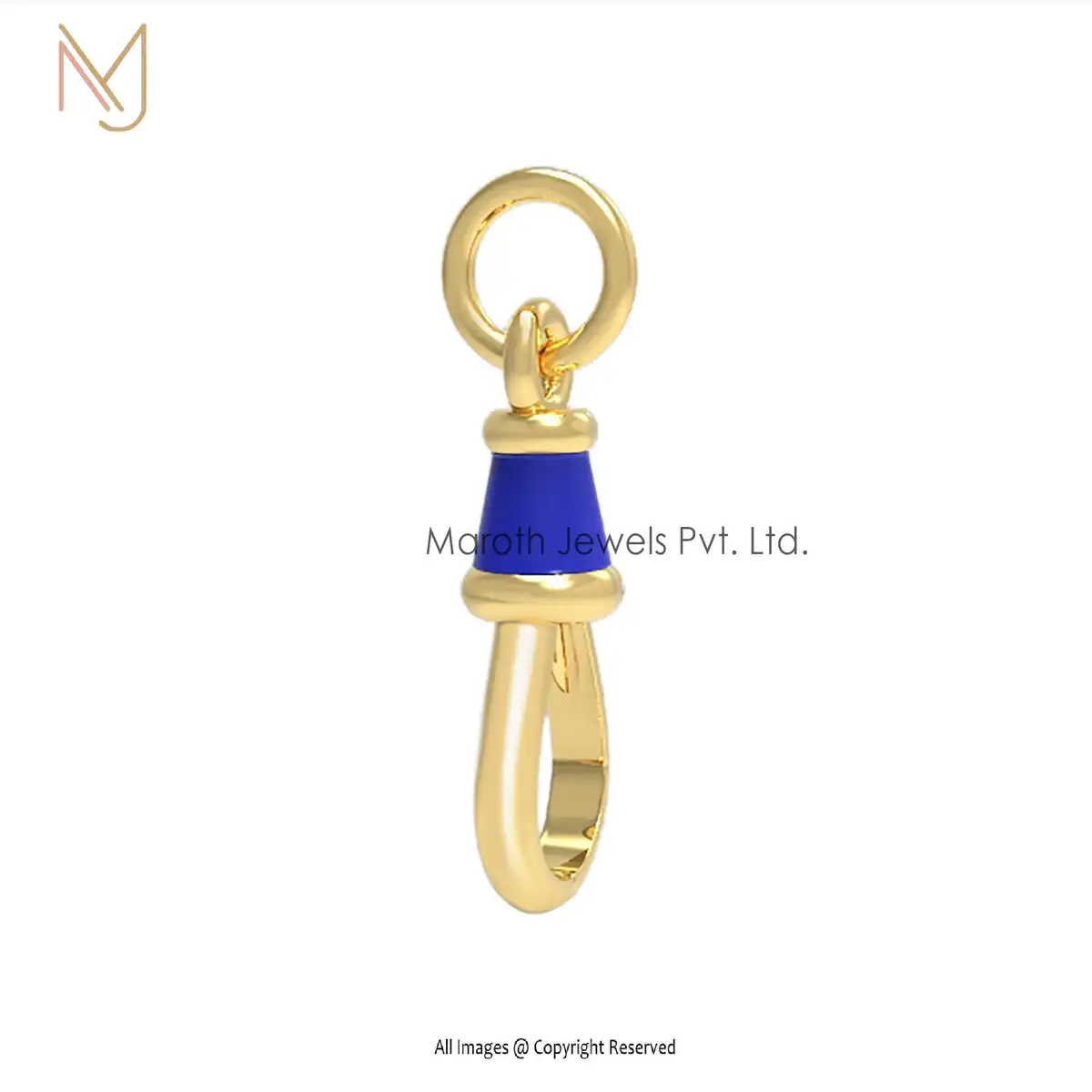 925 Silver Turquoise Enamel Swivel Charms Wholesale
