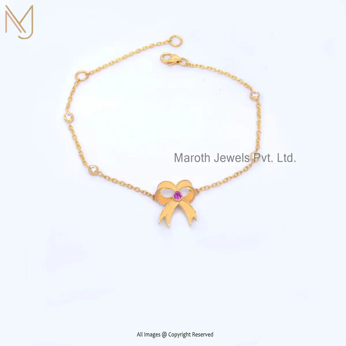 925 Silver Yellow Gold Plated CZ Drop Chain Bracelets Jewelry Manufacturer