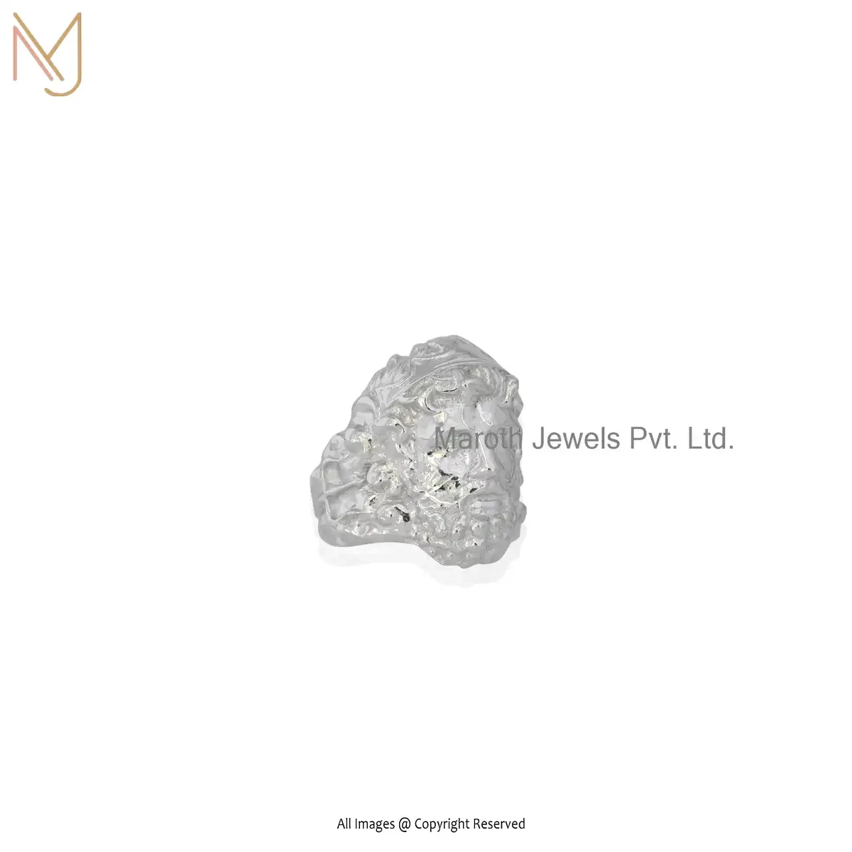 925 Silver White Gold Sea King Poseidon Face Ring Jewelry Manufacturer