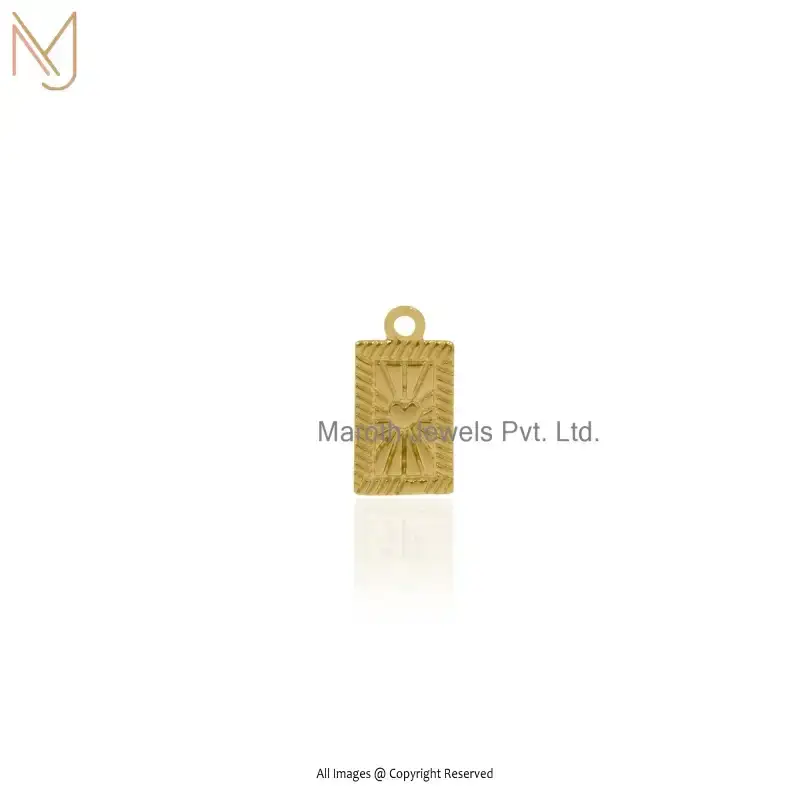 14K Yellow Gold Vermile Pendant Jewelry Supplier