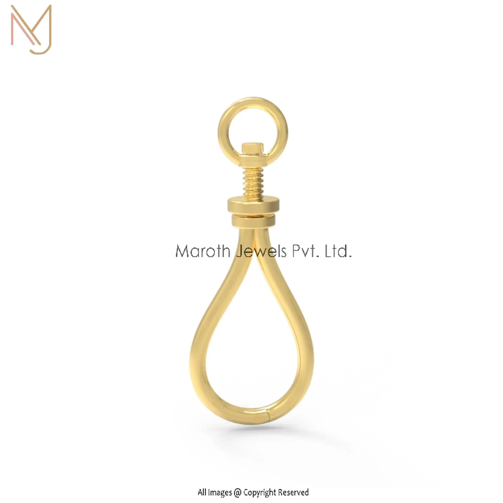 925 Sterling Natural Silver Anchor Hook Enhancer Wholesale