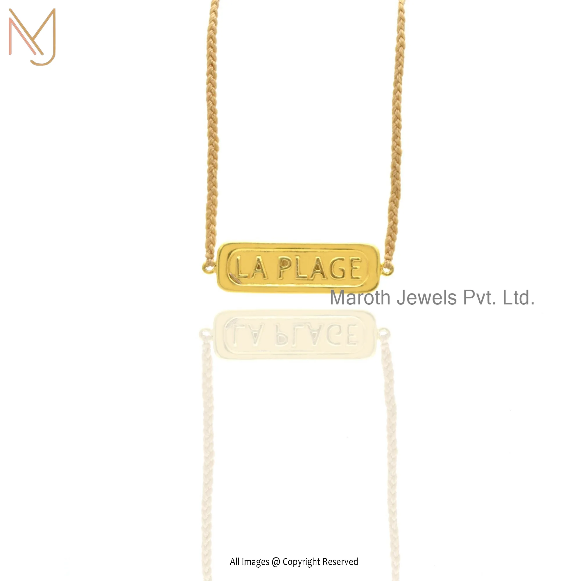 Wholesale 14k Yellow Gold Custom Initial Bracelet Gold Plated Handmade Jewelry