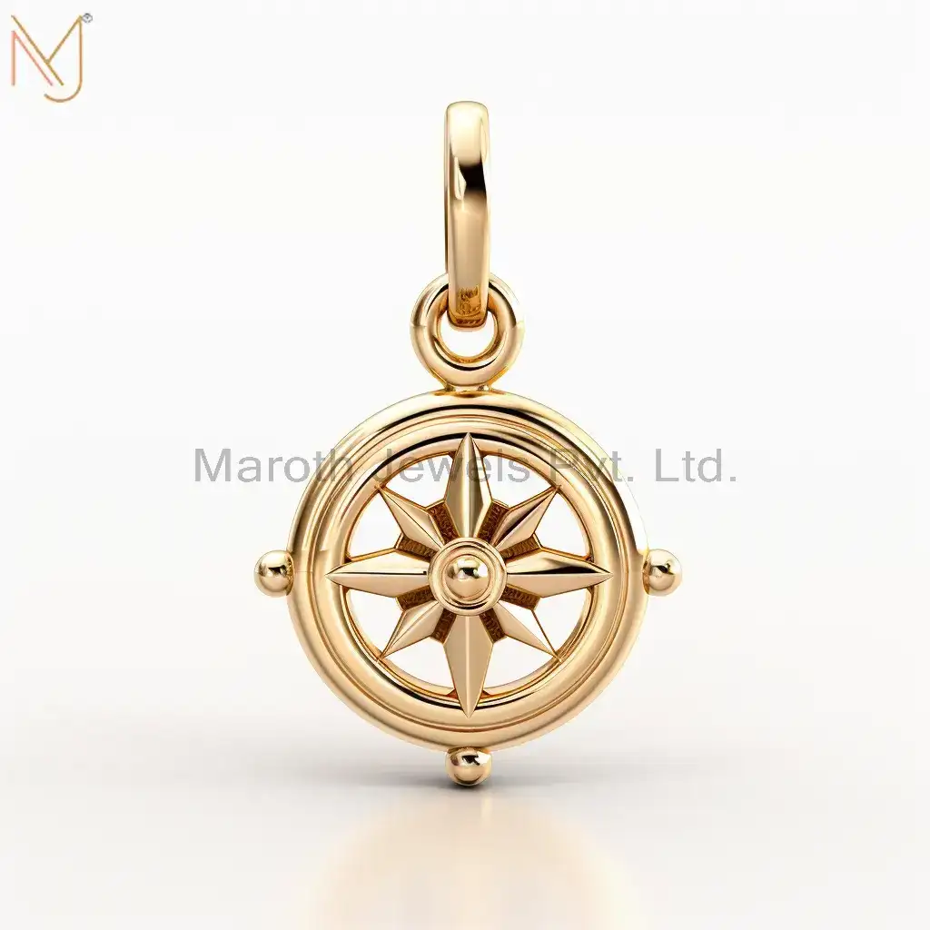 Wholesale 925 Sterling Silver Yellow Gold Plated Christian Spiritual Charm Pendant Jewelry