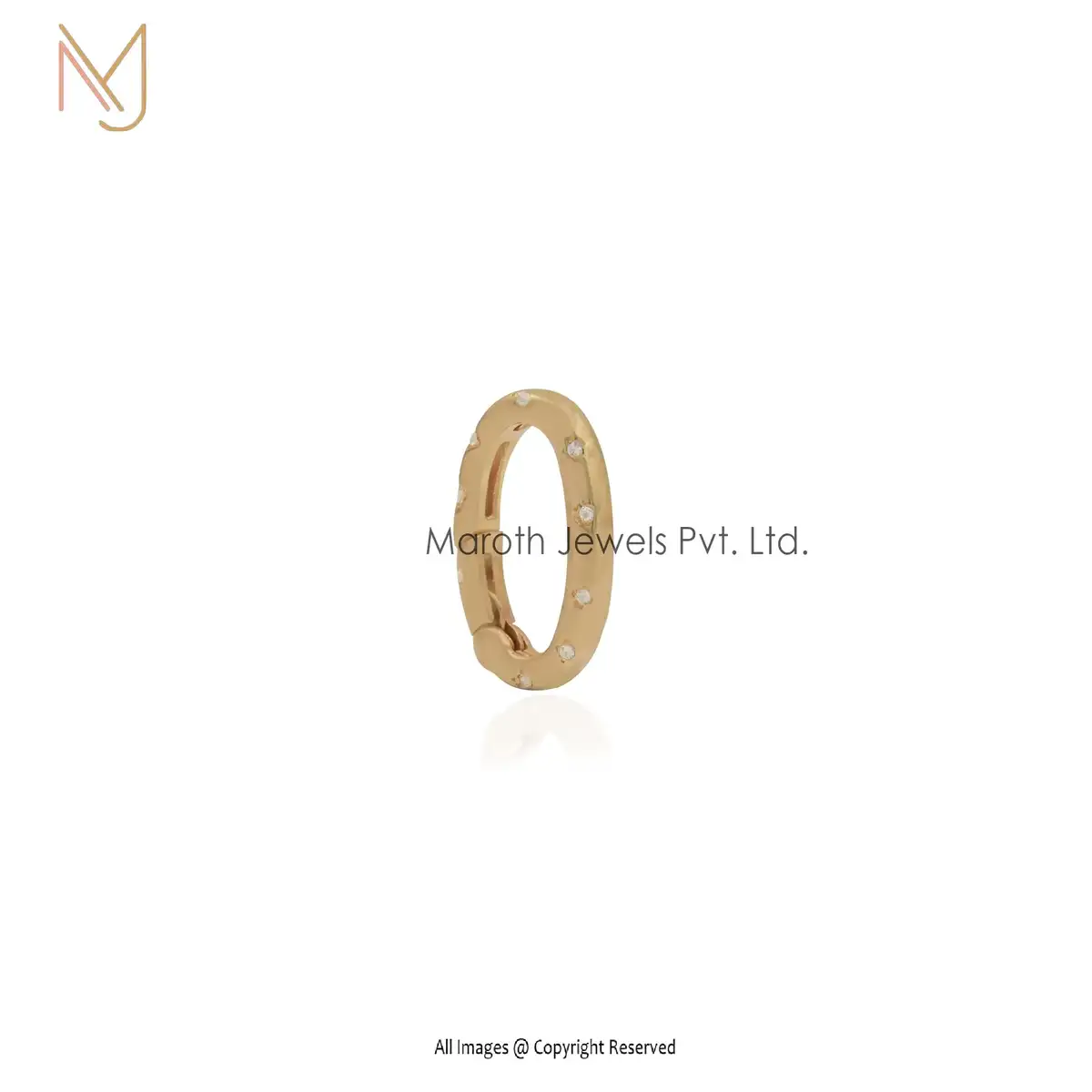 14k Yellow Gold Plated Enhancer Charm Holder Manufacturer
