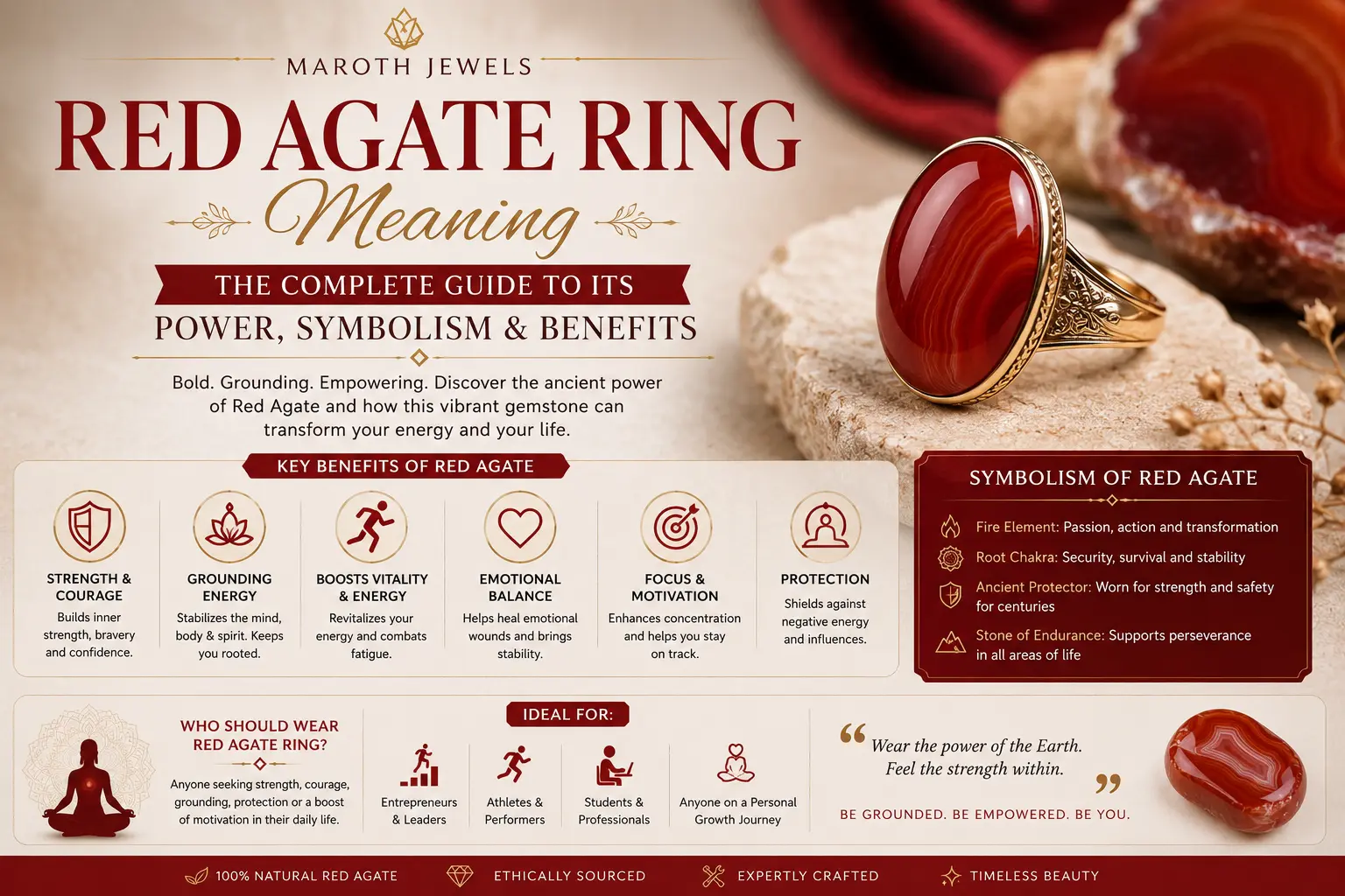 Red Agate Ring Meaning: The Complete Guide to Its Power, Symbolism & Benefits