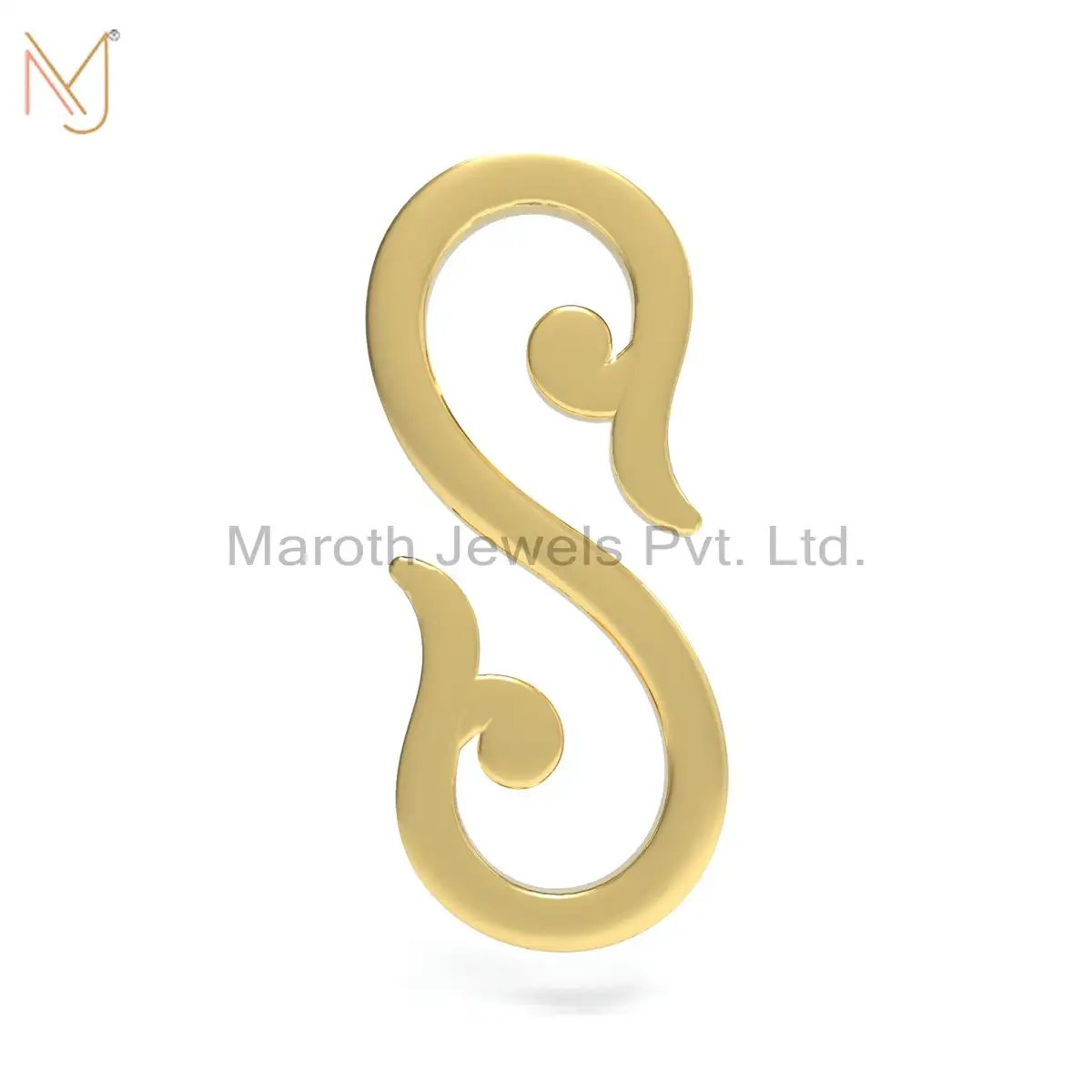 925 Silver Yellow Gold Plated S Lock Findings Jewelry Manufacturer