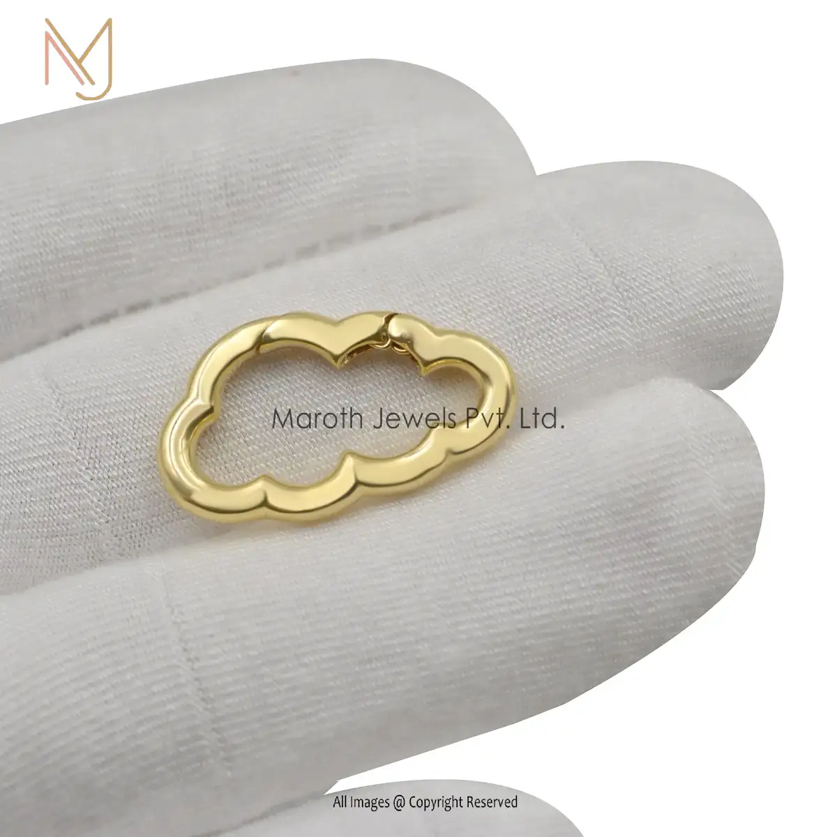 925 Silver Yellow Gold Cloud Enhancer Charm Holder Manufacturer