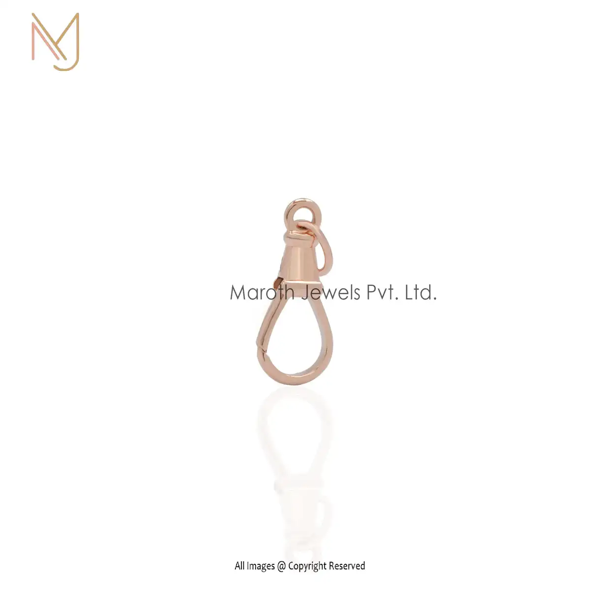 14k White Gold Swivel Push Lock Findings Jewelry Manufacturer