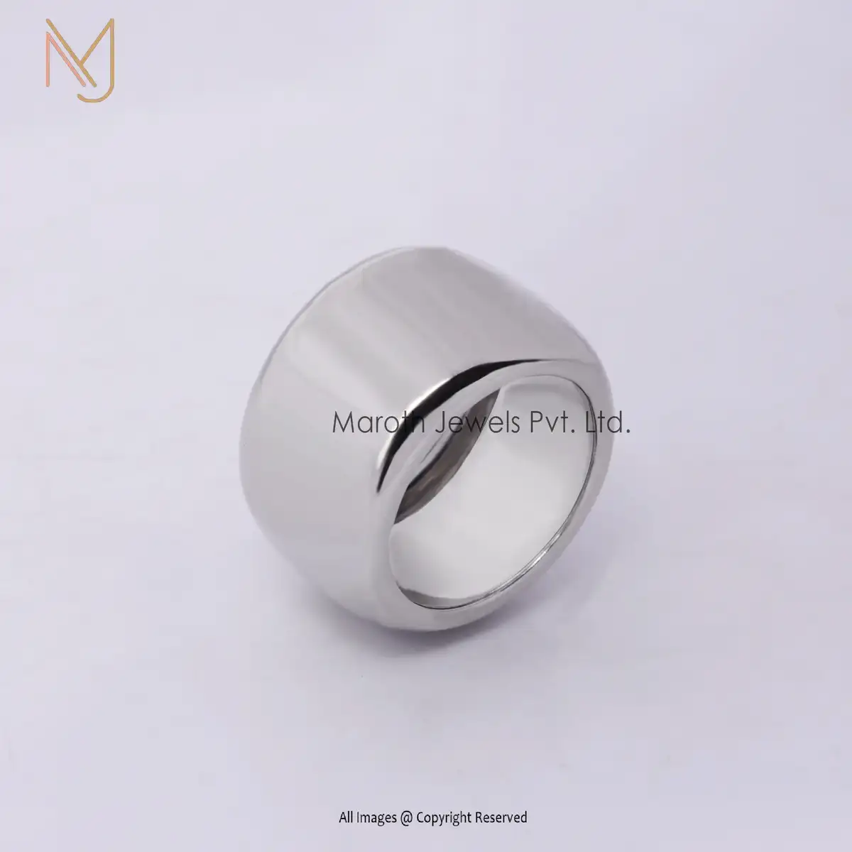 925 Sterling Silver Yellow Gold Plated Band Ring Manufacturer