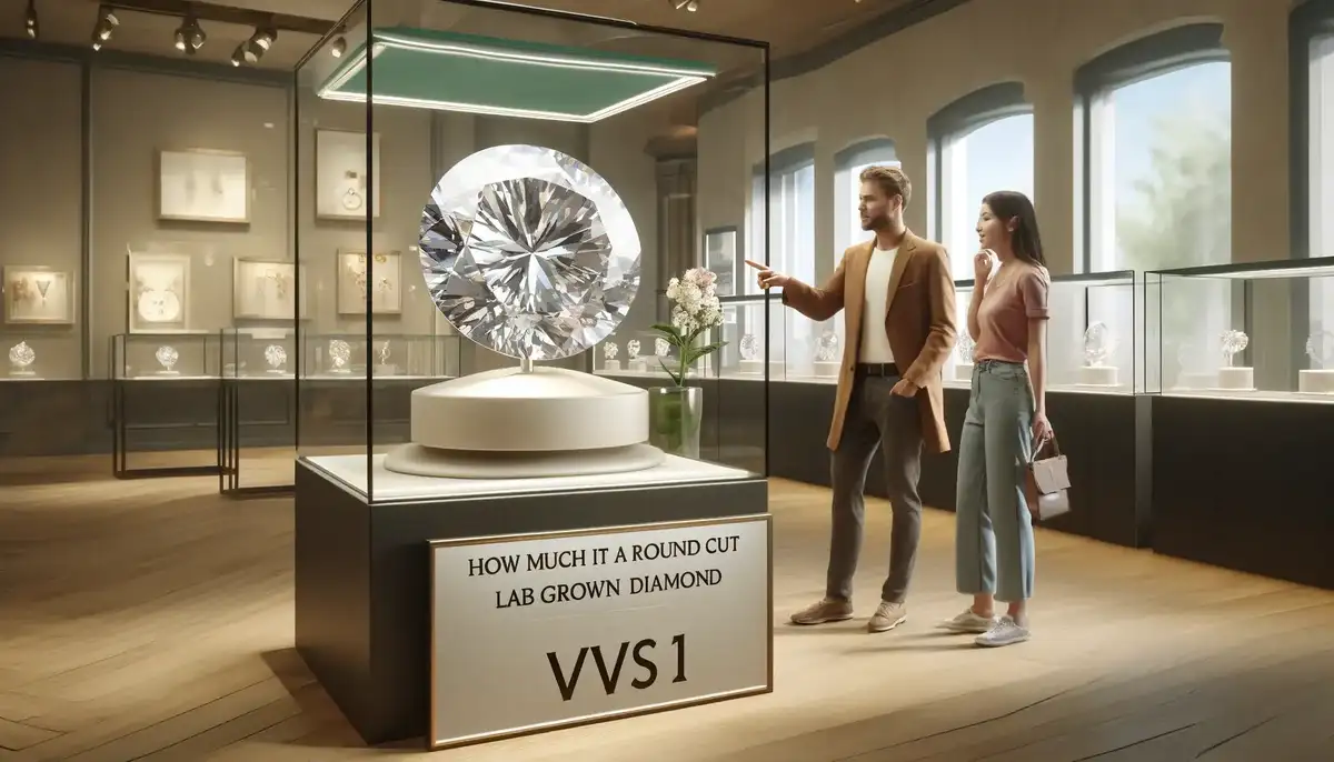 How much is a round cut Lab grown diamond VVS1?