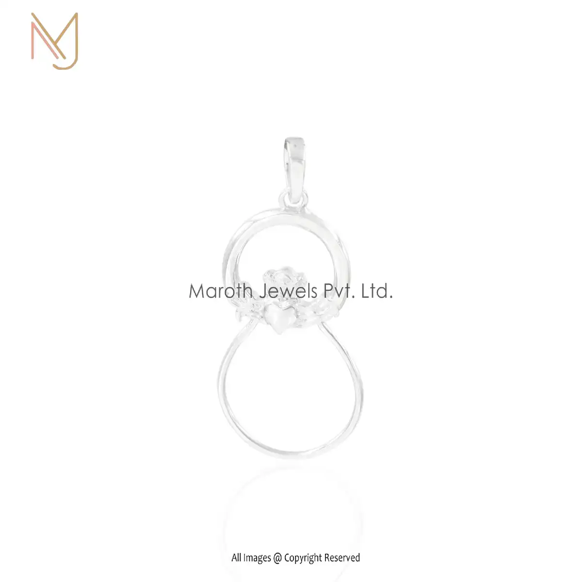 Private Label 925 Silver Claddagh Charm Holder