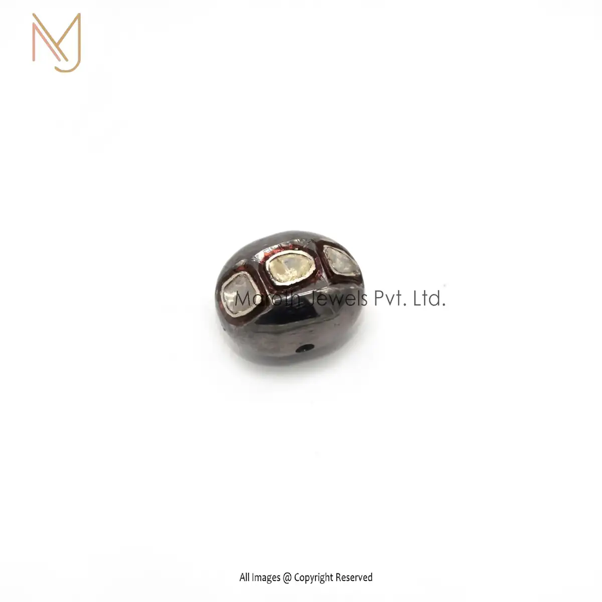 925 Silver Rose Cut Diamond Handmade Beads Finding Jewelry Manufacturer