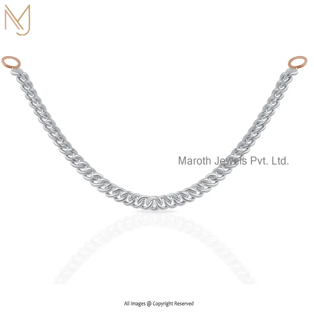 Private Label 925 Silver Yellow Gold Plated Chain Bracelet Jewelry