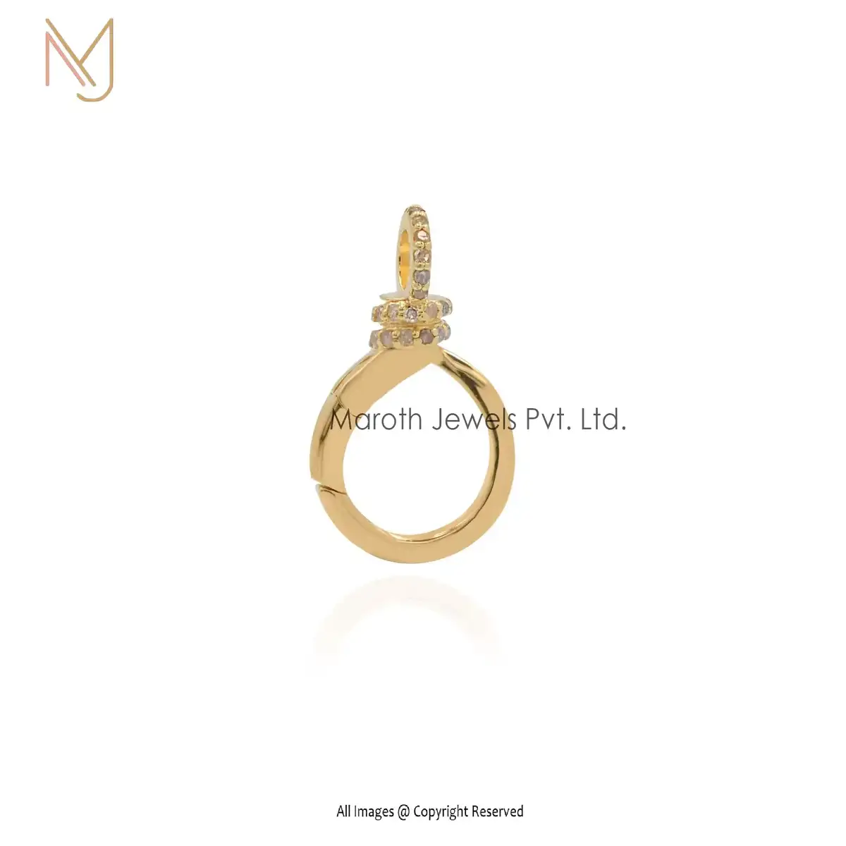 Wholesale 925 Silver Gold Plated Diamond Enhancer Charm Holder