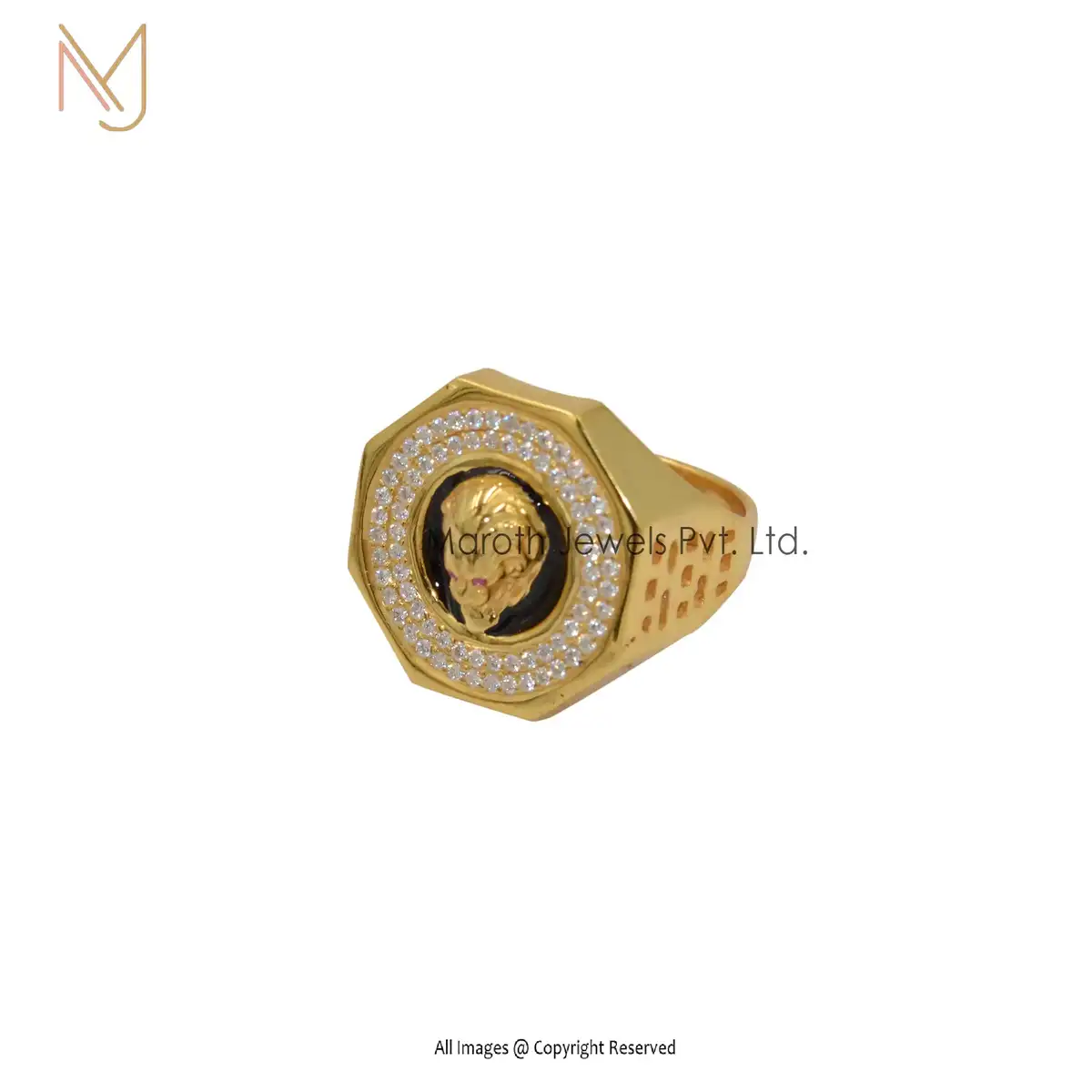 14K Yellow Gold Moissanite Gemstone Ring Manufacturer
