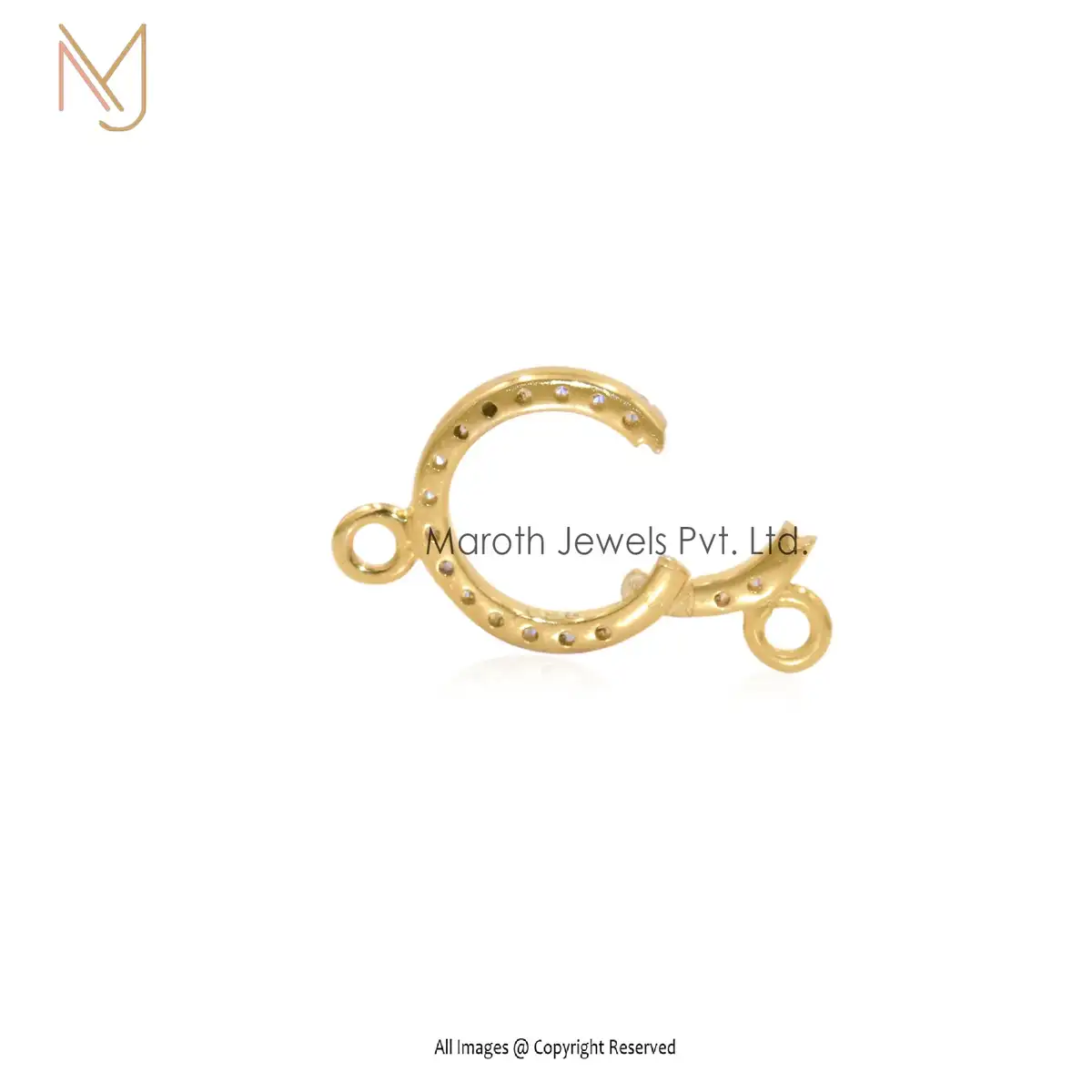 14K Yellow Gold Enhancer Charm Link Wholesale