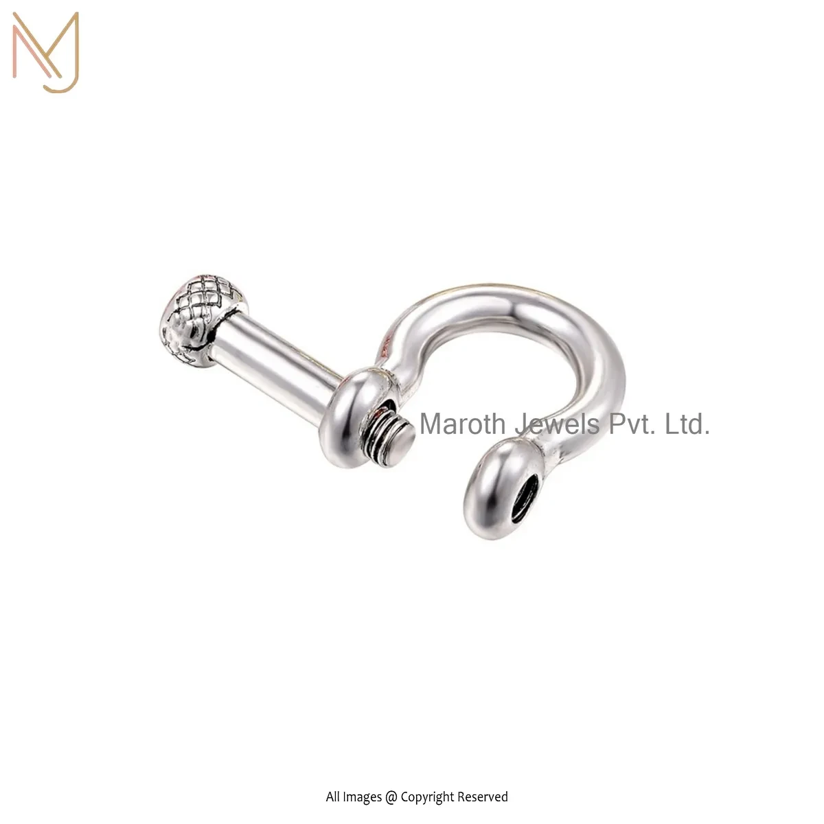 925 Silver Natural Silver Plated Horseshoe Pendant Jewelry Supplier