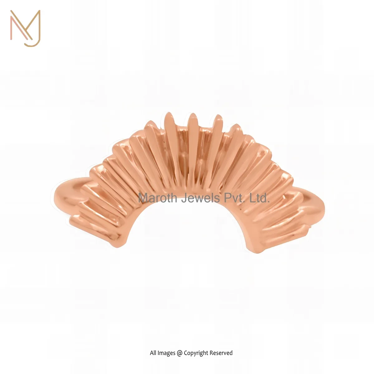 925 SIlver Rose Gold Plated Sunshine Ring Custom Jewelry