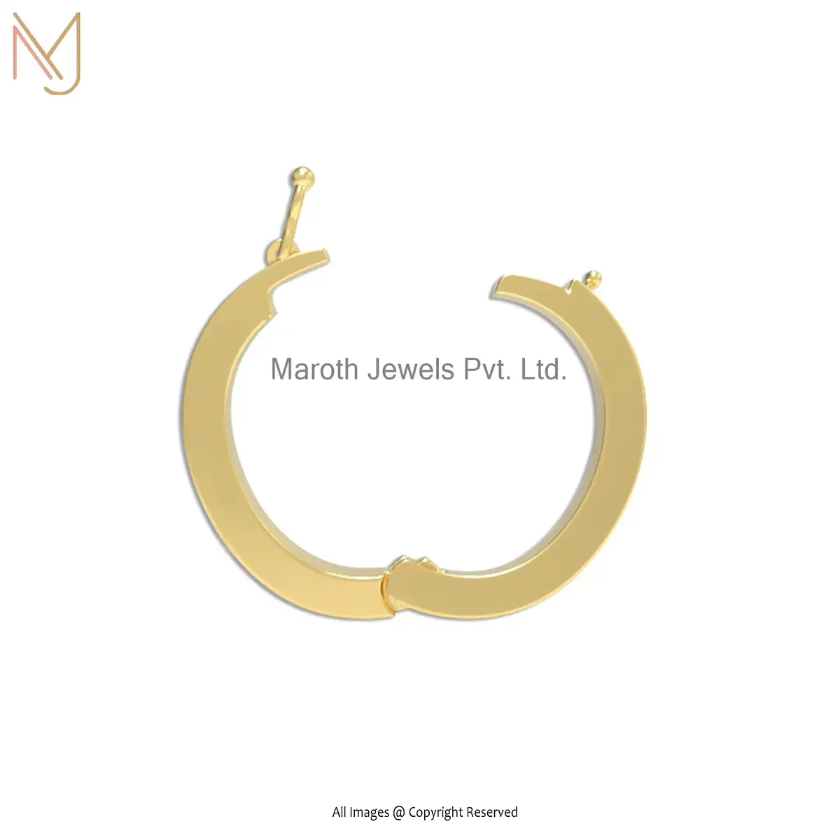 Private Label 925 Silver Yellow Gold Plated Charm Holder Pendant