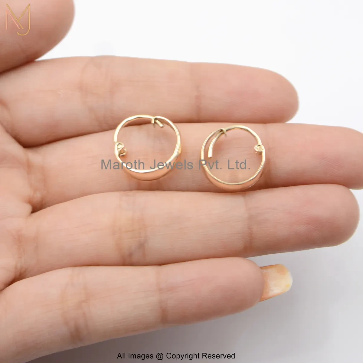 14K Yellow Gold Man's Hoop Earring Jewelry Supplier