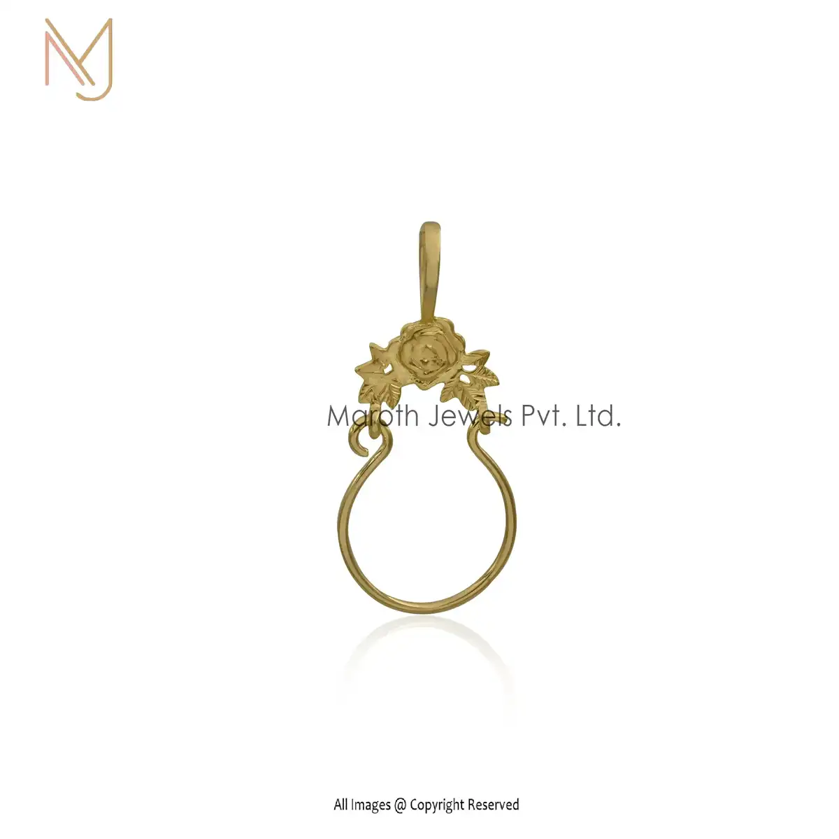 925 Sterling Silver Yellow Gold Plated Pendant Jewelry Manufacturer