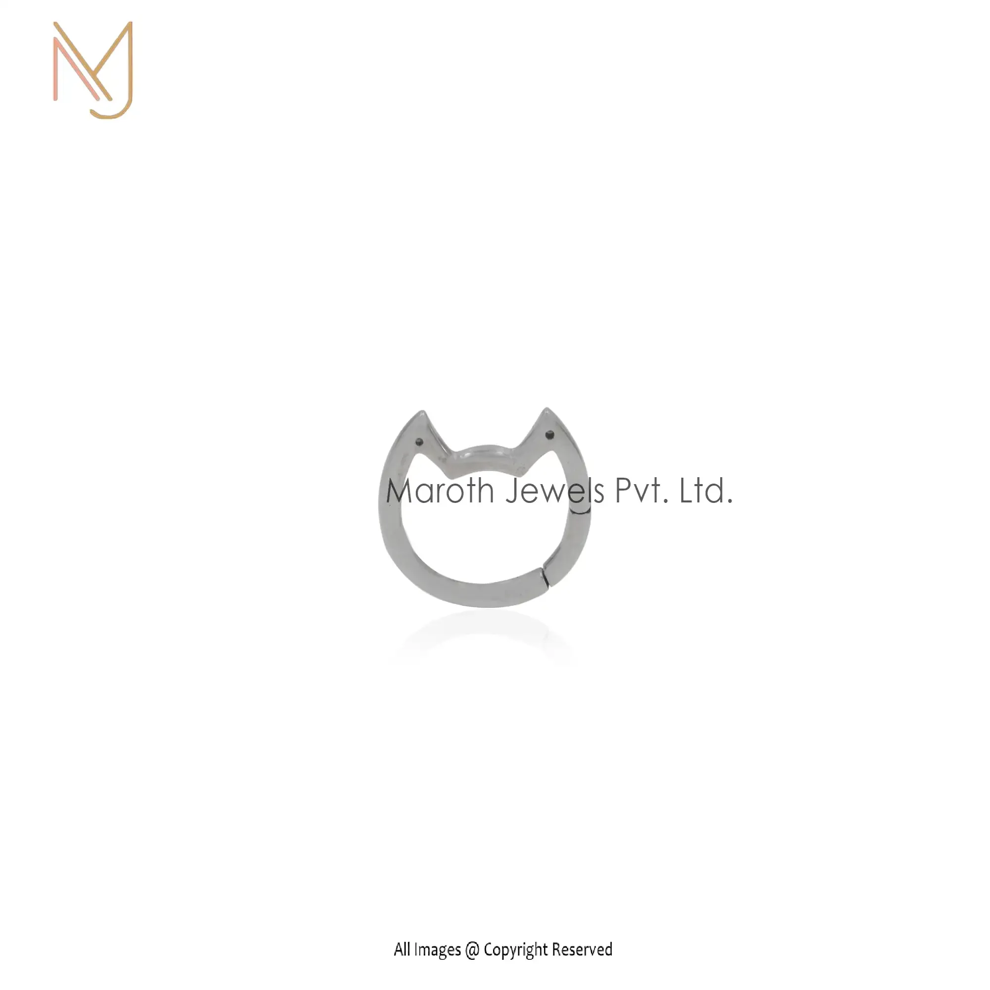 Private Label 925 Natural Silver Diamond Charm Holder Pendants
