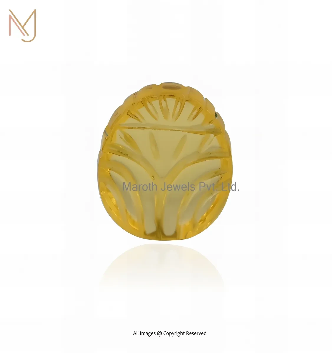 925 Silver Yellow Gold Plated Citrine Gemstome Pendant Custom Jewelry