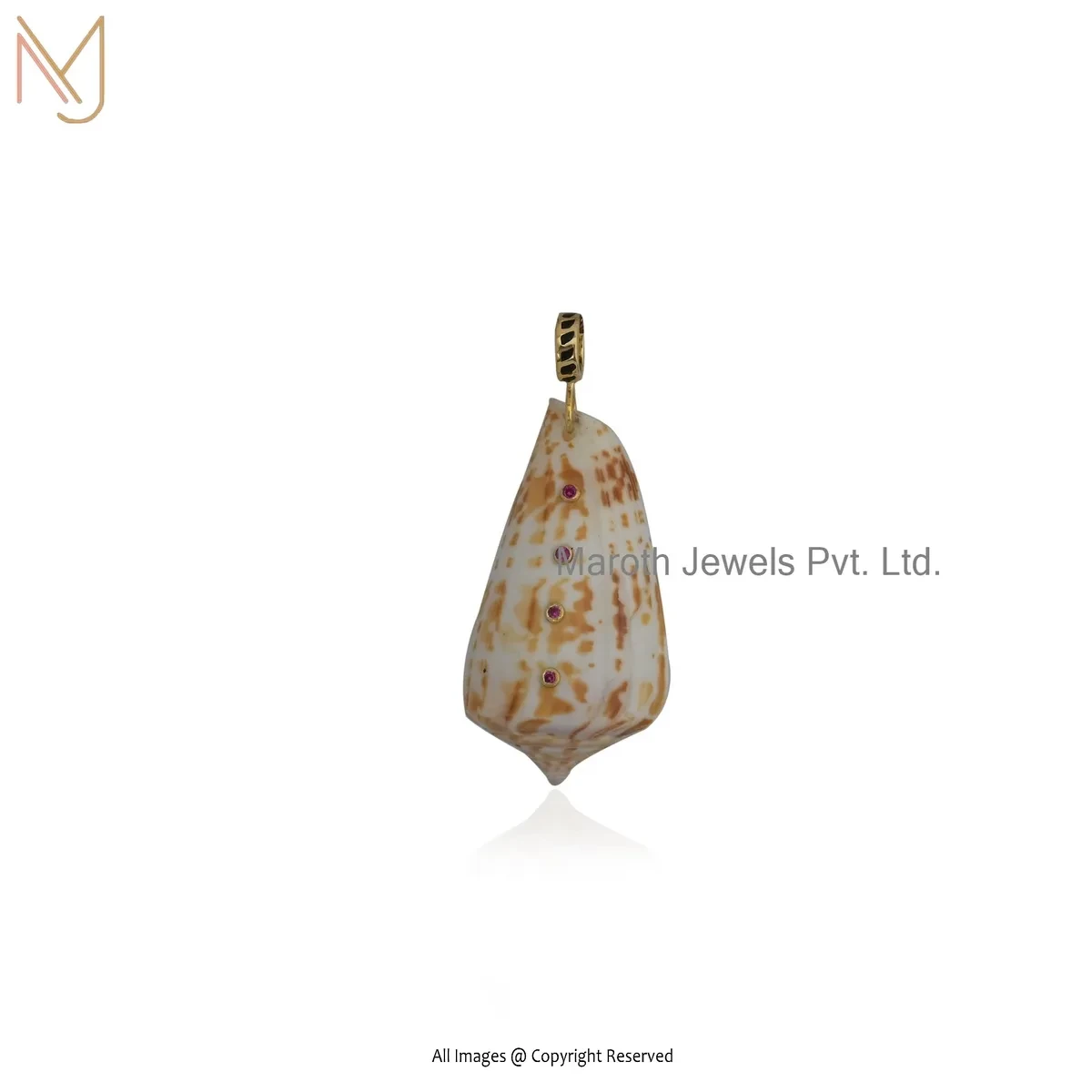 Private Lable 925 Silver Yellow Gold Plated Cubic Zircon & Black Enamel Kodi Pendant
