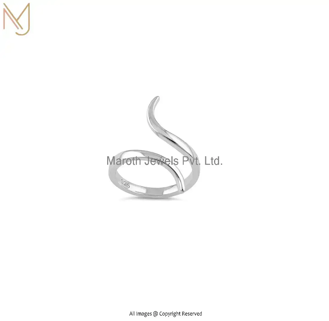 Private Label 92.5 Sterling Silver Abstract Ring Jewelry Supplier