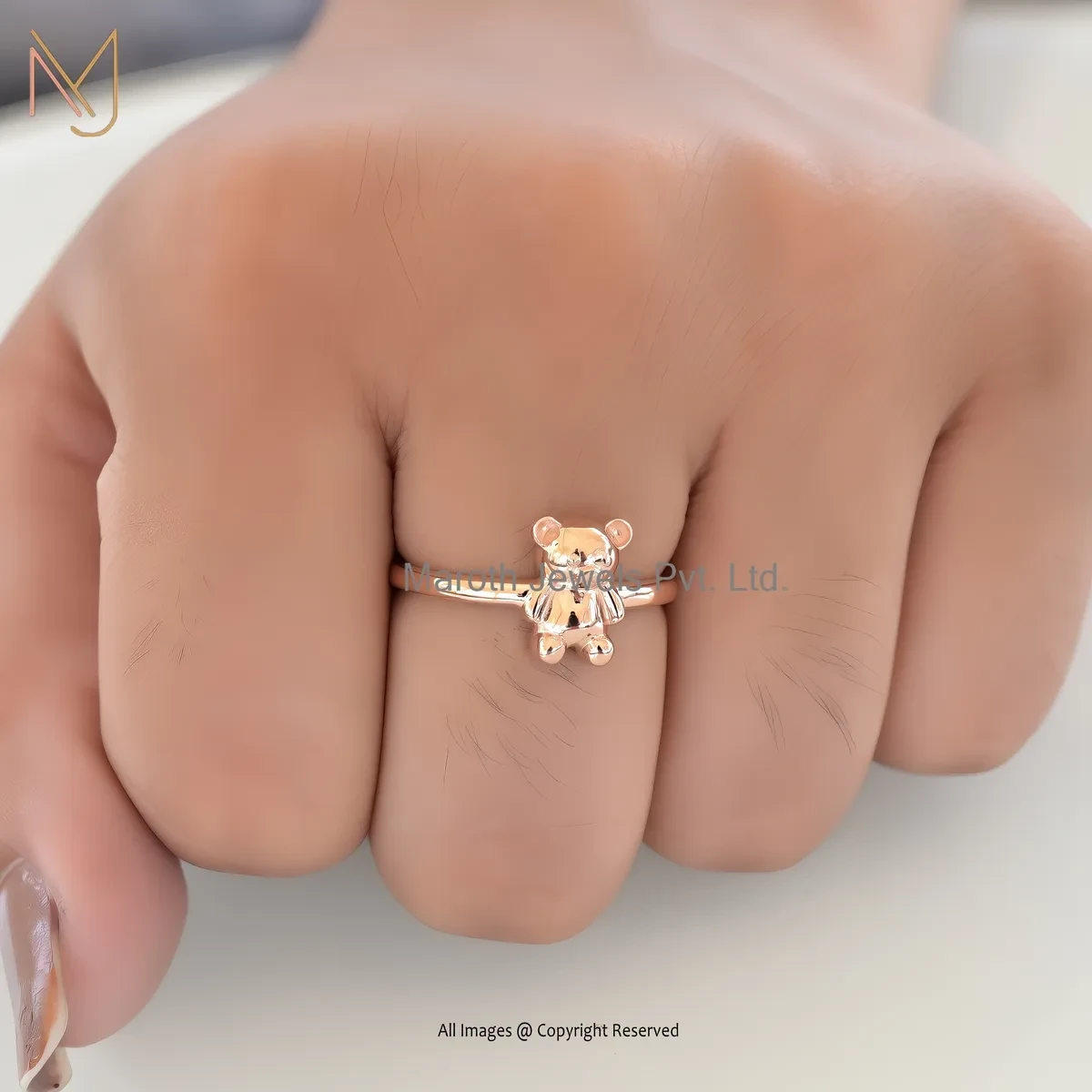 14K Rose Gold Teddy Bear Jewelry Supplier