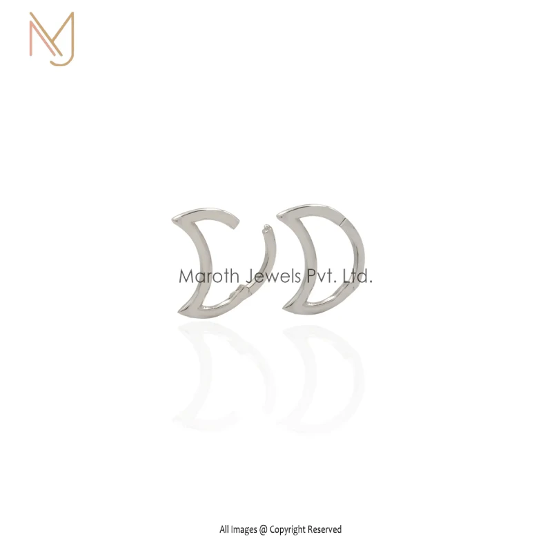 14K Yellow Gold Half Moon Piercing Handmade Jewelry Manufacturer
