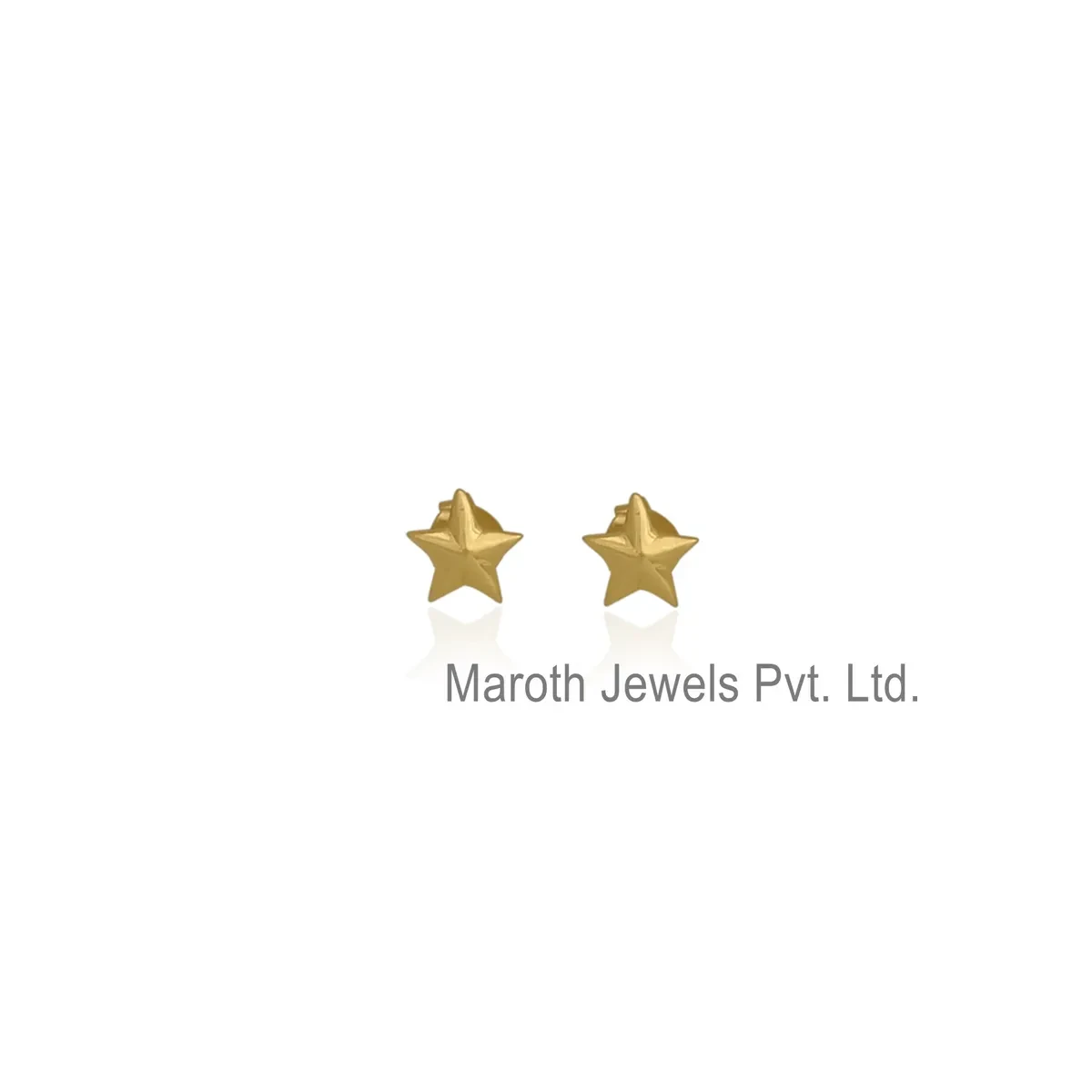14K Yellow Gold Star Stud Earring Jewelry Supplier